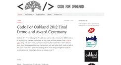 Desktop Screenshot of codeforoakland.org